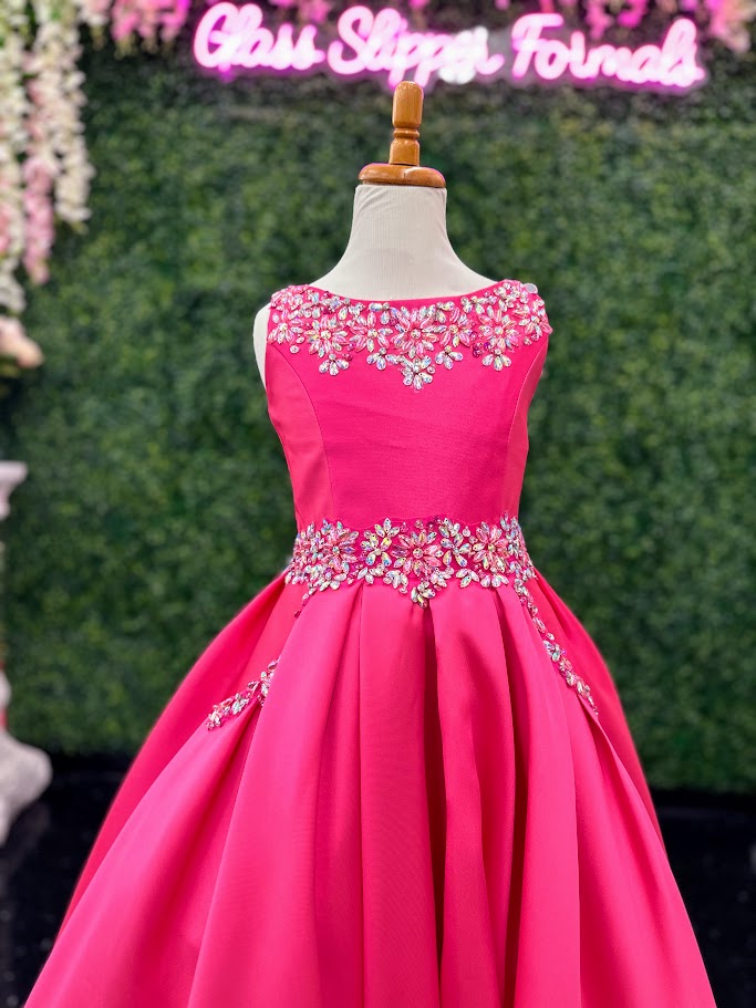 Tiffany Princess 13485 Size 4 Lipstick Girls Pageant Dress Mikado A Li Glass Slipper Formals