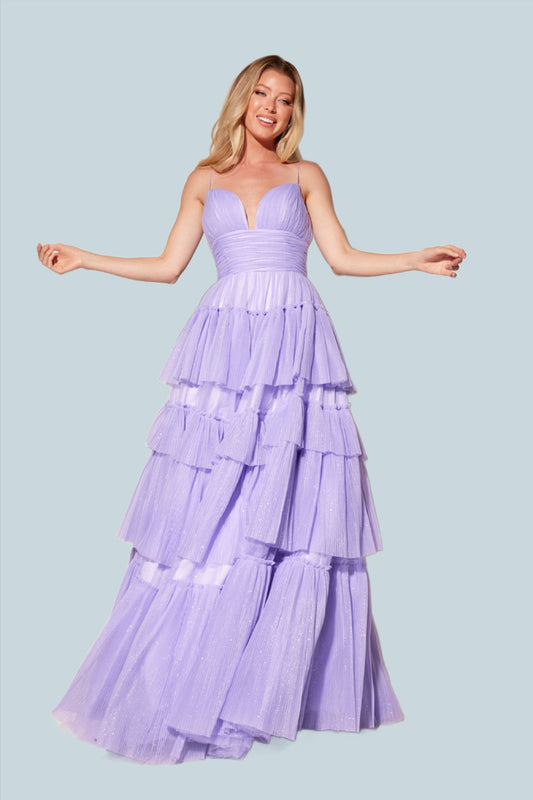 <p data-mce-fragment="1">Be the belle of the ball in the Lucci Lu 1357 Layer Tulle A Line Glitter Prom Dress. The V Neck and pleated ballgown combine for a stunning, flattering silhouette. Layered tulle adds volume, while the glitter detailing adds just the right amount of sparkle. Perfect for any formal event, this dress will make you shine.&nbsp;</p> <p data-mce-fragment="1">&nbsp;</p>