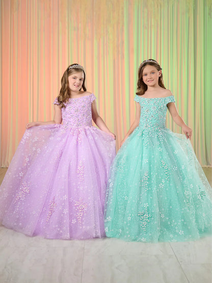 Tiffany Princess 13768 Size 2 White Girls Shimmer Lace Pageant Dress o Glass Slipper Formals Tiffany Princess 13768 Size 2 White Girls Shimmer Lace Pageant Dress o Glass Slipper Formals