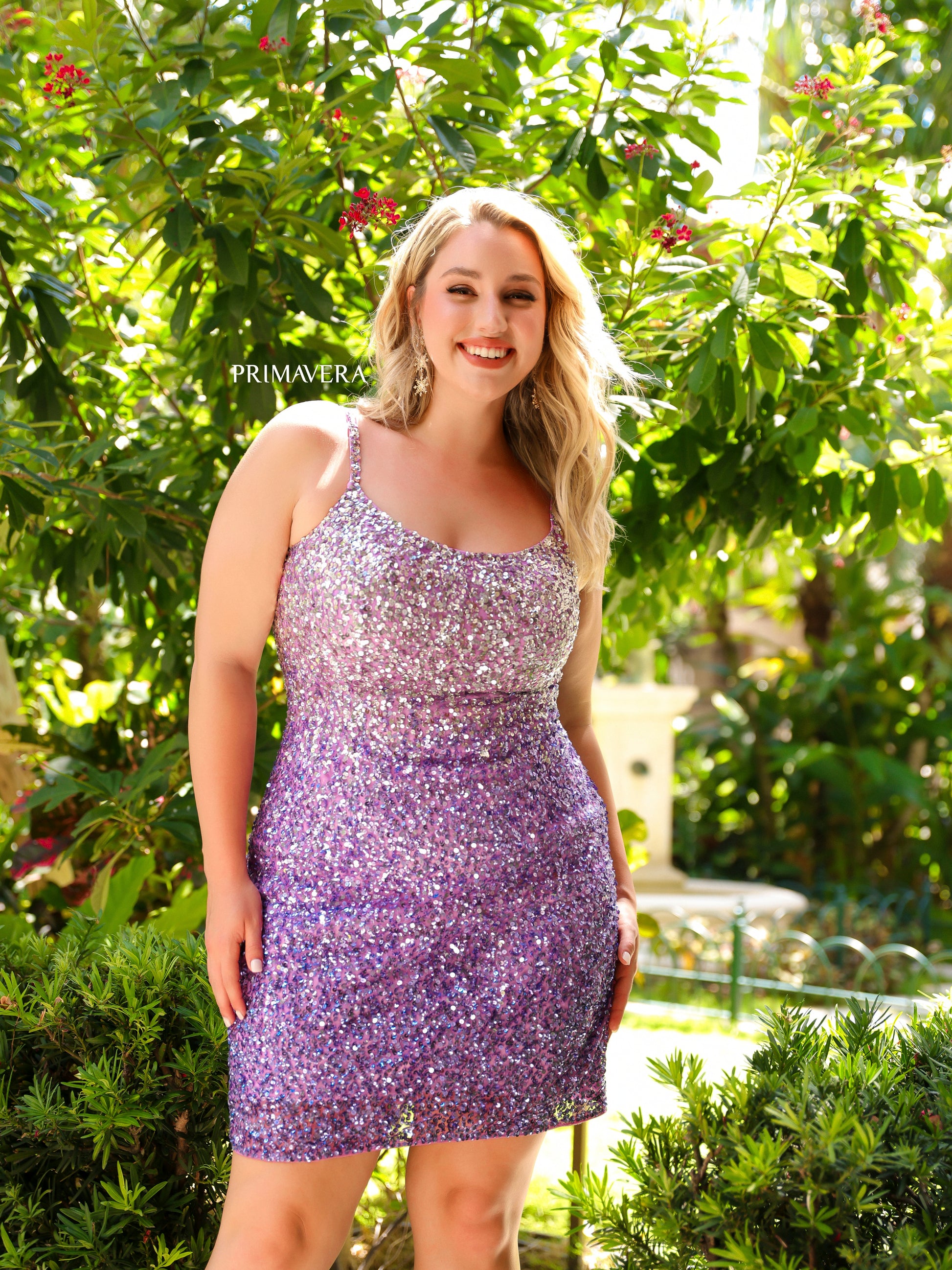 Primavera Couture 14025 Curvy Cocktail Dress Ombre Sequin Embellished Spaghetti Strap Open Tie Back Curvy Short Homecoming Cocktail Dress 18w / Primavera Couture 14025 Curvy Cocktail Dress Ombre Sequin Embellished Spaghetti Strap Open Tie Back Curvy Short Homecoming Cocktail Dress 18w /