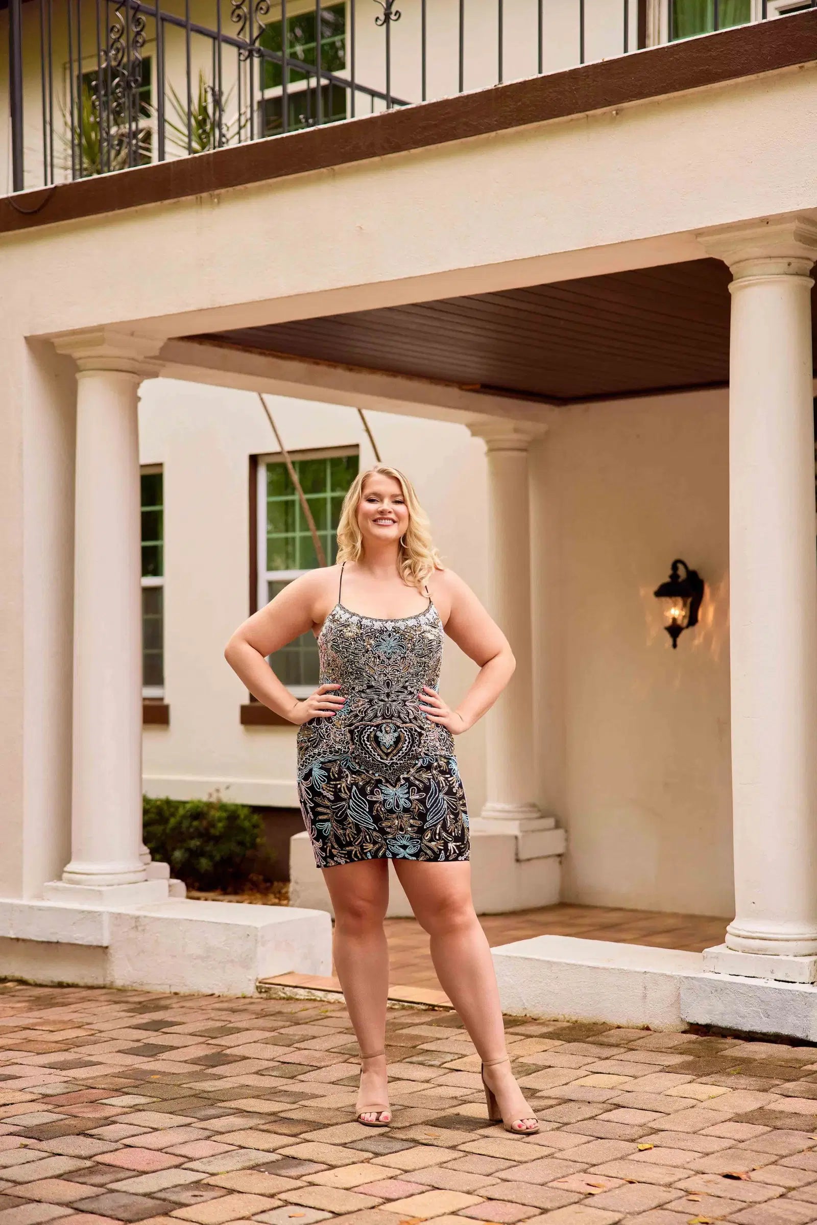 Elevate your special occasion with the Primavera Couture 14090, a plus-size short homecoming dress designed to impress. Featuring intricate beadwork and a flattering corset silhouette, this cocktail gown offers a sophisticated scoop neckline that enhances elegance and comfort. Perfect for making a memorable entrance, it combines style and confidence in one stunning piece.

Sizes: 14-24

Colors: Black, Ivory, Orchid