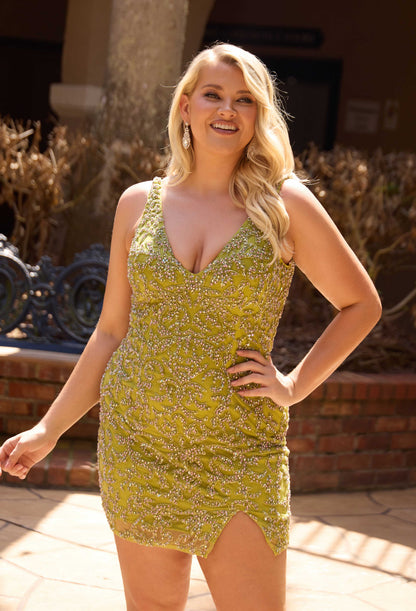 Primavera Couture 14117 Beaded Homecoming Dress Plus