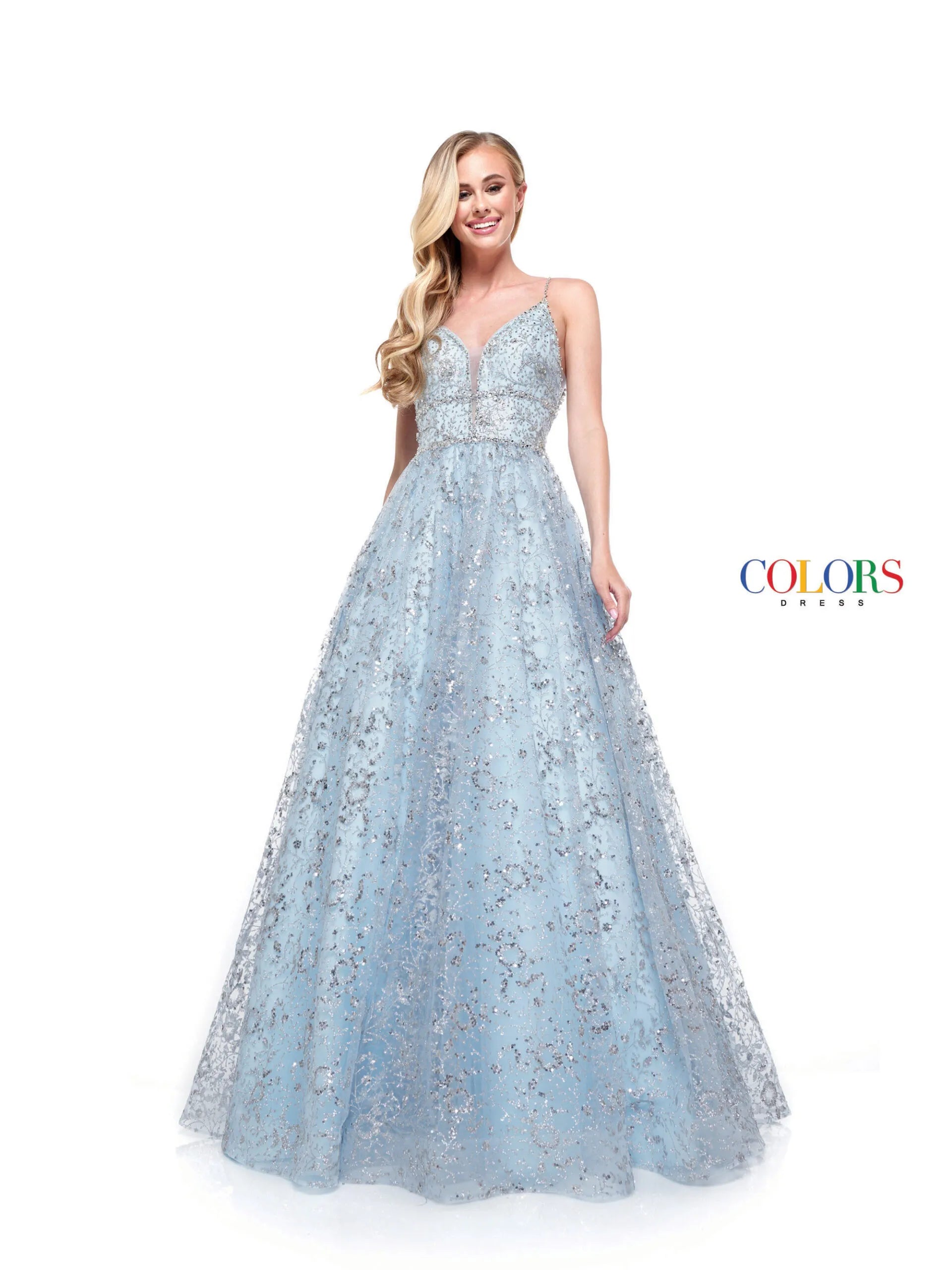 knee length dresses for ladies High Neck Sequin Gown with Feather Flare Sleeves – Style 25334 Beige / 12 main image 1