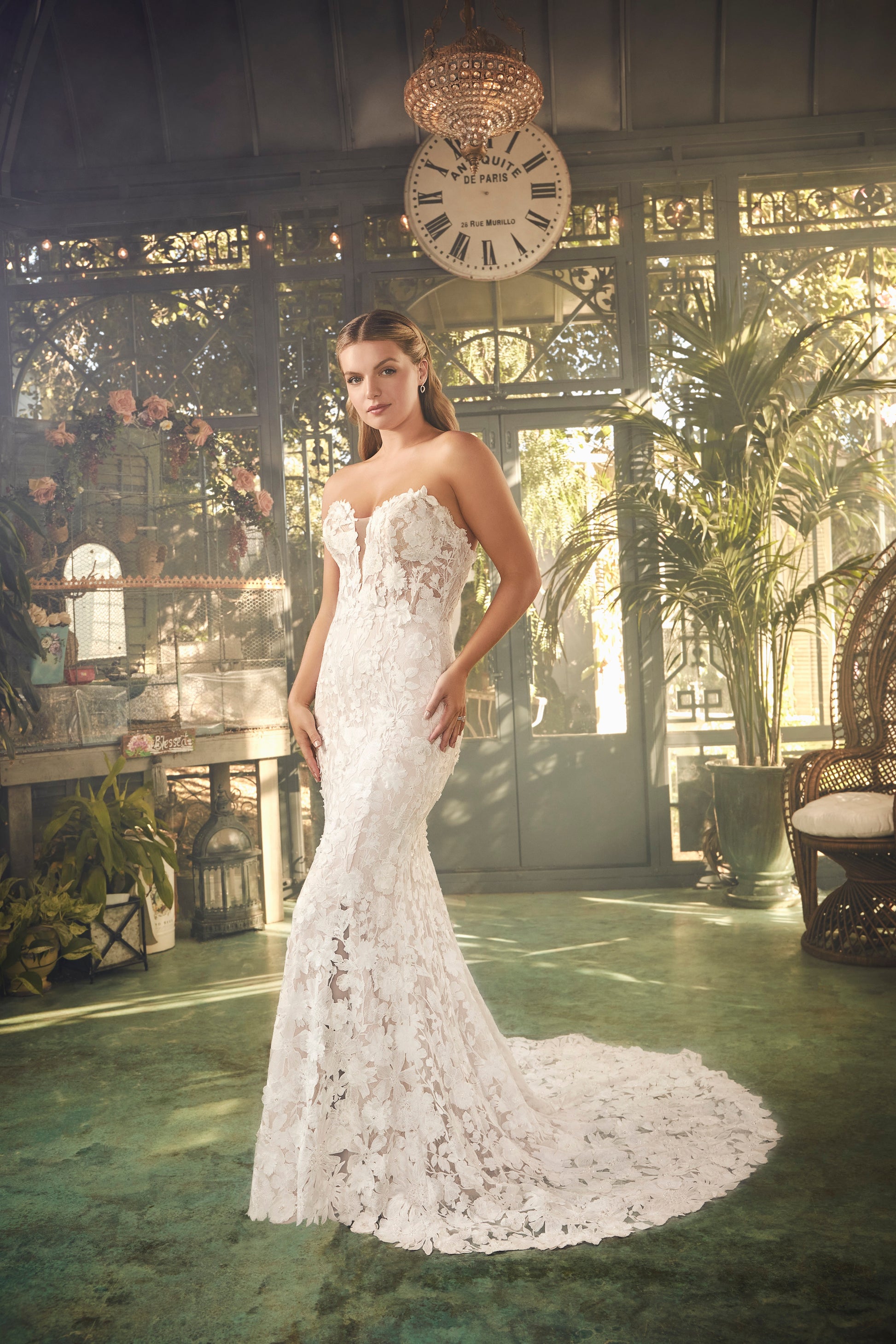 Casablanca Bridal 2481 Jolie Lace Wedding Dress Mermaid A Line Ball Gown Strapless Overskirt 10 / INIS Casablanca Bridal 2481 Jolie Lace Wedding Dress Mermaid A Line Ball Gown Strapless Overskirt 10 / INIS