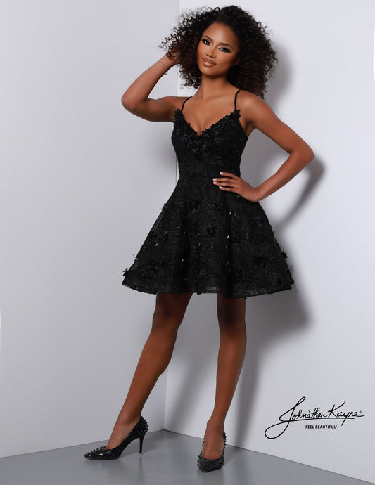 Johnathan Kayne 2779 Cocktail Dress 3D  Embroidered Lace Short Prom