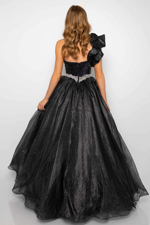 Elevate your formal wear with the Ava Presley 28283 Long Prom Dress. This A-Line Ballgown features a beautiful bow detail and crystal belt line, adding a touch of elegance to any occasion. With its flattering silhouette, you'll feel confident and stylish as you make an entrance. Perfect for proms, pageants, and other formal events.