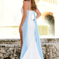 Ava Presley 28558 White Pageant Dress Cape V Neckline embellished slit