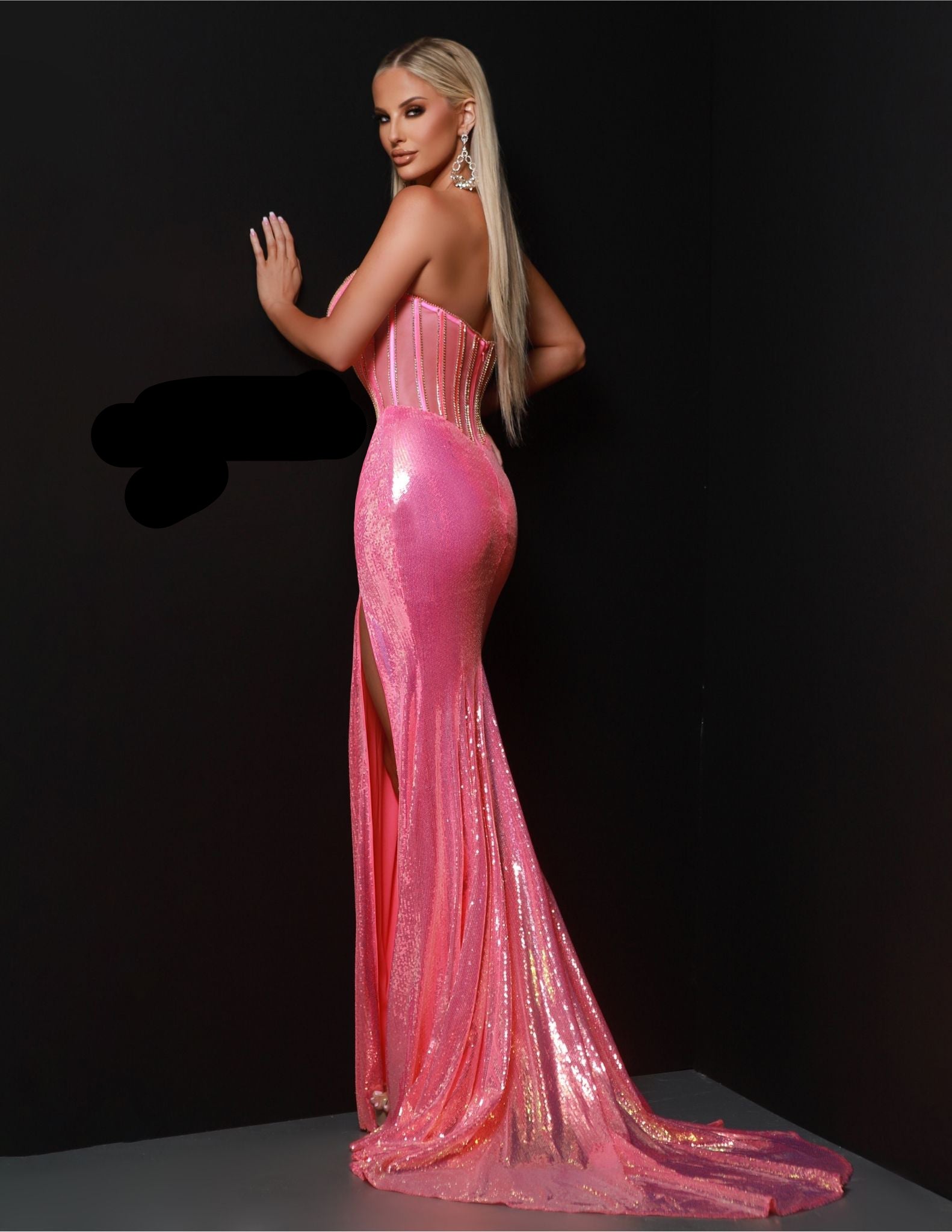 pink sequin corset dress WEDTREND Women Sweetheart Pink Homecoming Dress Sequin Corset Applique A Line Short Party Dress, Pink / US16