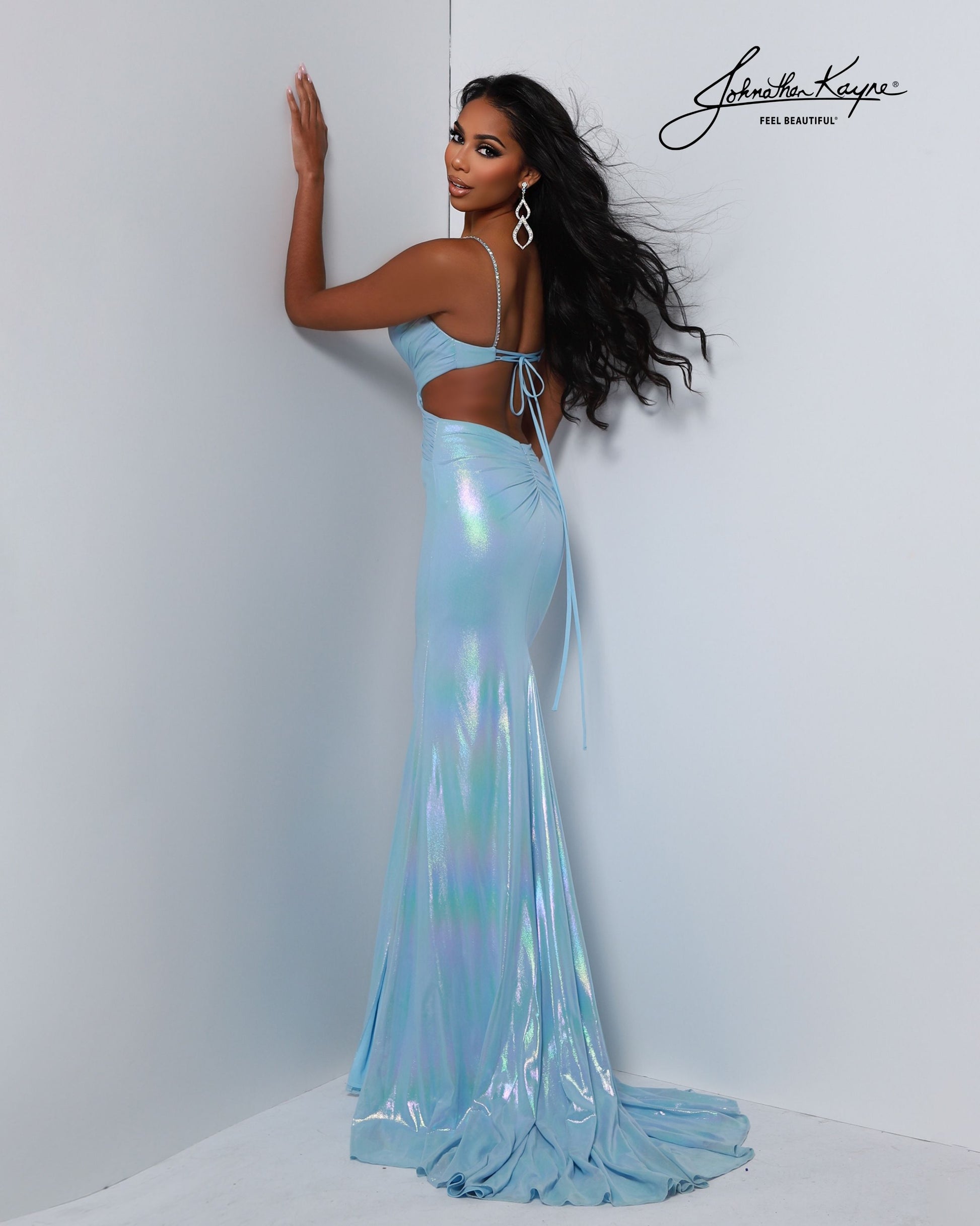 Designer: Johnathan Kayne — Style 3202
Designed in stretch knit fabrics, Johnathan Kayne style 3202 is a body-conscious long prom dress that offers both comfort and style. The stretchy construction allows the dress to move with you, making it a great option for pageant, prom, or any event where a fitted gown with flexibility is desired.

Sizes: 000, 00, 0, 2, 4, 6, 8, 10, 12, 14, 16
Colors: Fuchsia, Ice Blue, Lavender