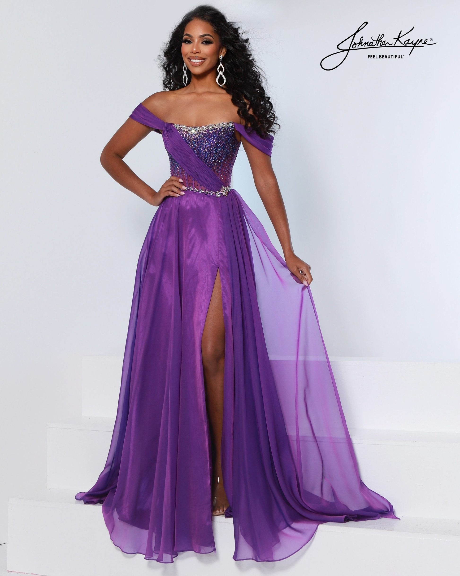 flowy pageant dresses Ava Presley Mermaid Ruffle Pageant Dress 39551