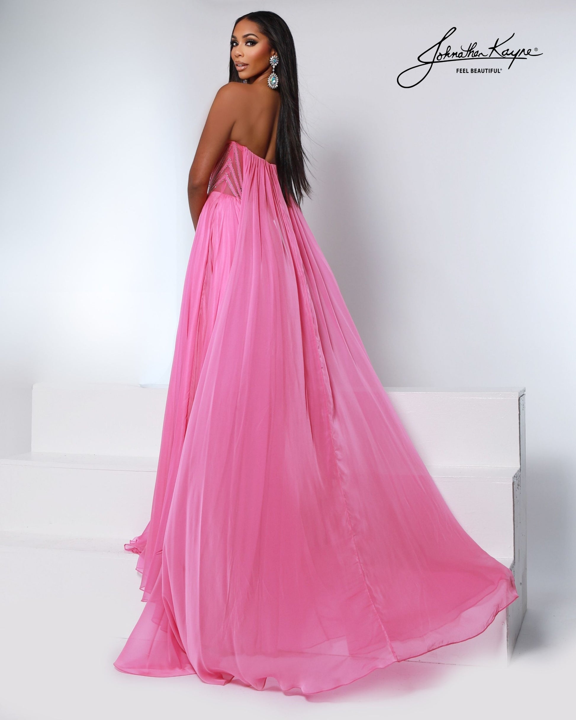 Designer: Johnathan Kayne — Style 3221
Style 3221 is a flowy Johnathan Kayne long prom dress crafted from lightweight special occasion fabrics for beautiful movement. The skirt glides effortlessly with every step, creating an elegant pageant dress silhouette that photographs beautifully and stands out on stage or on the dance floor.

Sizes: 000, 00, 0, 2, 4, 6, 8, 10, 12, 14, 16
Colors: Canary, Light Sapphire, Light Rose