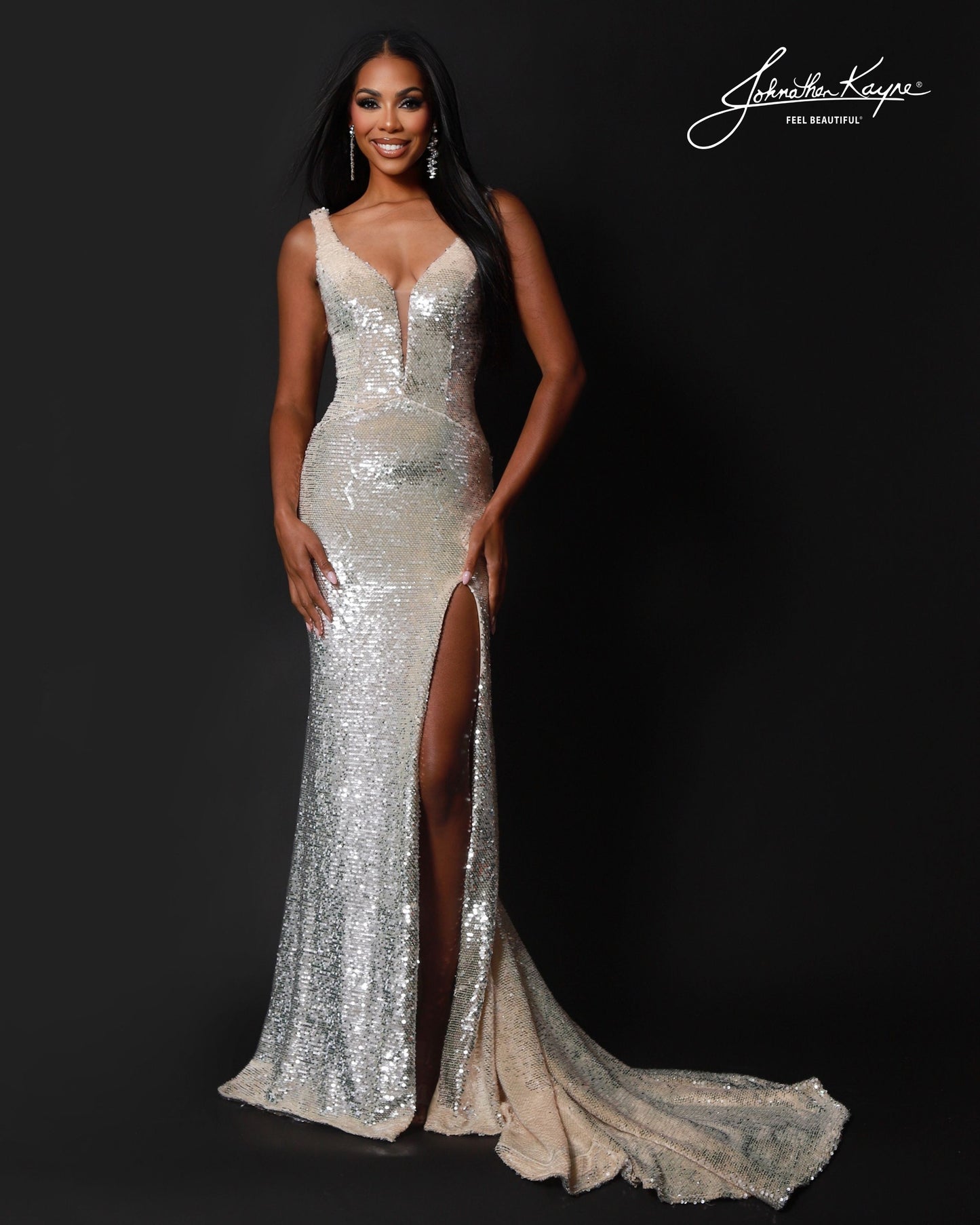 Designer: Johnathan Kayne — Style 3228
Johnathan Kayne style 3228 is a luxurious stretch velvet long prom dress designed to hug the figure while still allowing comfortable movement. The rich fabric paired with sleek design lines makes this gown ideal for pageant stages, long prom nights, and formal events where a dramatic, upscale dress is a must.

Sizes: 000, 00, 0, 2, 4, 6, 8, 10, 12, 14, 16
Colors: Champagne, Porcelain Blue, White