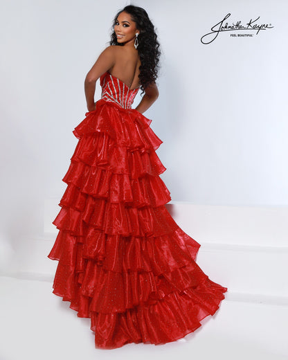 Designer: Johnathan Kayne — Style 3232
Style 3232 is a flowy Johnathan Kayne long prom dress crafted from lightweight special occasion fabrics for beautiful movement. The skirt glides effortlessly with every step, creating an elegant pageant dress silhouette that photographs beautifully and stands out on stage or on the dance floor.

Sizes: 000, 00, 0, 2, 4, 6, 8, 10, 12, 14, 16
Colors: Barbie Pink, Cherry, Emerald, Midnight