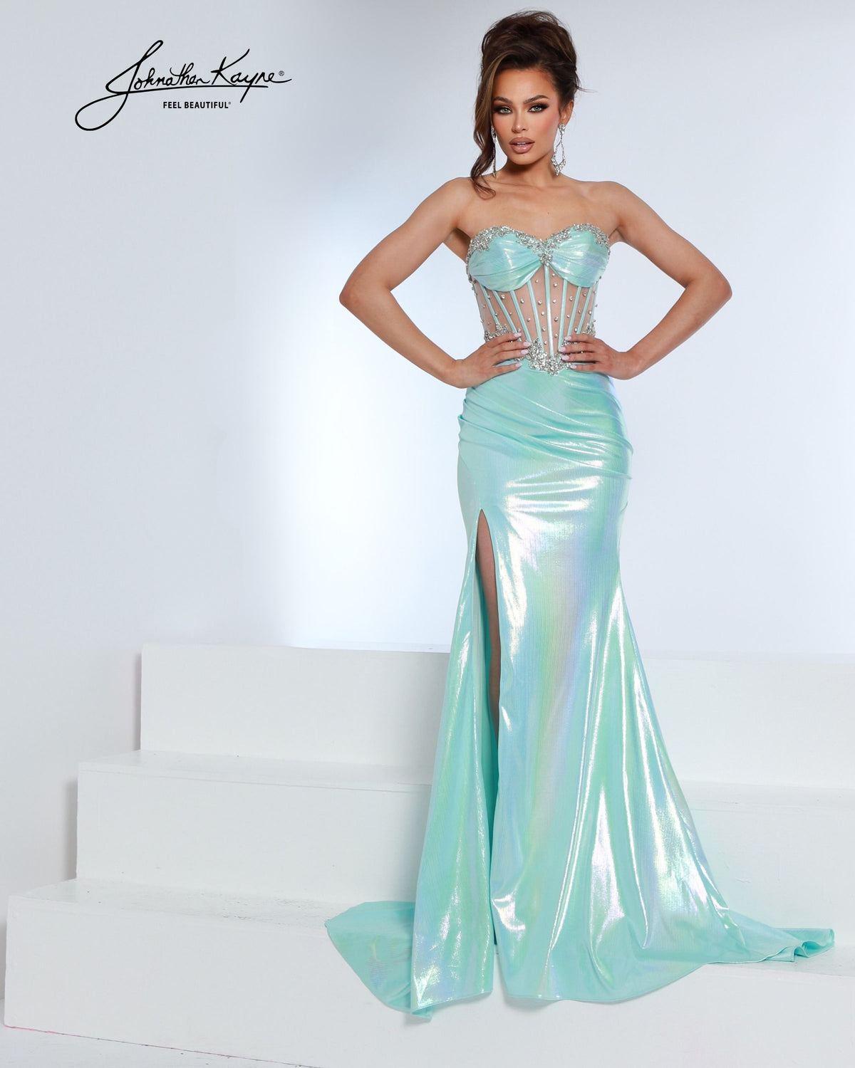 Johnathan Kayne 3233 Fitted Jersey Prom Dress – Glass Slipper Formals
