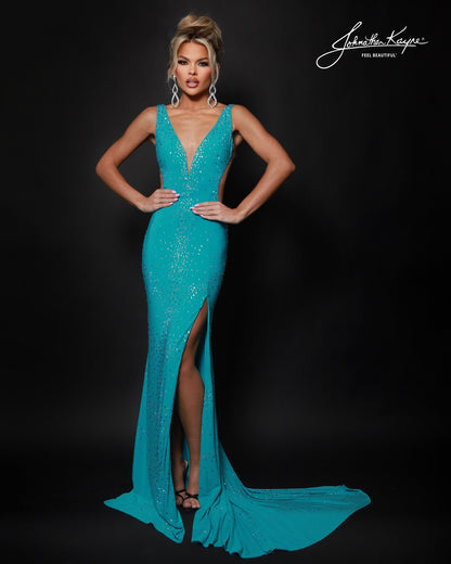 Designer: Johnathan Kayne — Style 3244
Johnathan Kayne style 3244 is a sleek long prom dress in a smooth, structured fabric that highlights the natural shape of the body. The clean lines and refined details make this gown a versatile choice for prom, pageant, and evening occasions that call for a polished, modern gown.

Sizes: 000, 00, 0, 2, 4, 6, 8, 10, 12, 14, 16
Colors: Aqua, Black, Red