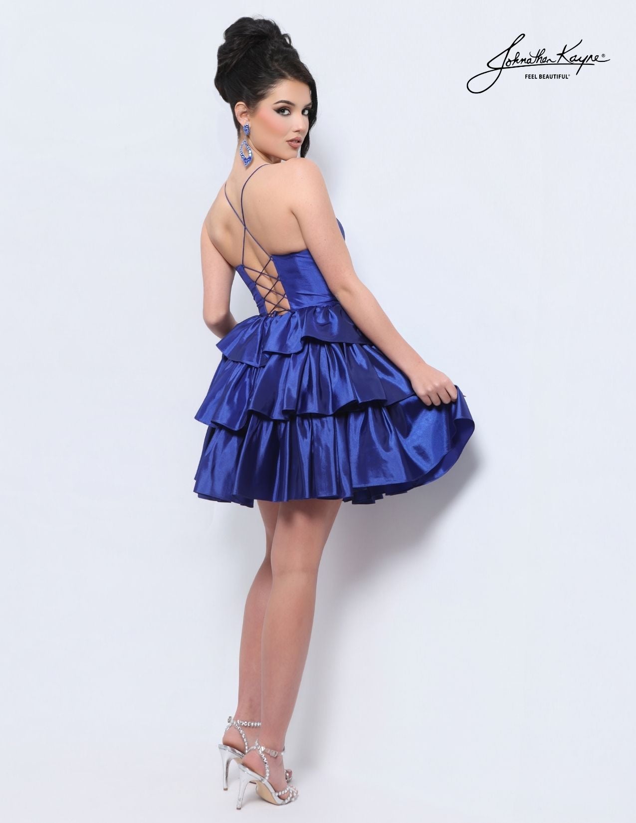 Johnathan Kayne 3263S Cocktail Dress Ruffle Layer