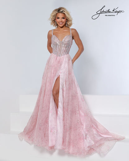 Designer: Johnathan Kayne — Style 3269
Style 3269 is a flowy Johnathan Kayne long prom dress crafted from lightweight special occasion fabrics for beautiful movement. The skirt glides effortlessly with every step, creating an elegant pageant dress silhouette that photographs beautifully and stands out on stage or on the dance floor.

Sizes: 000, 00, 0, 2, 4, 6, 8, 10, 12, 14, 16
Colors: Blush, Sky Blue