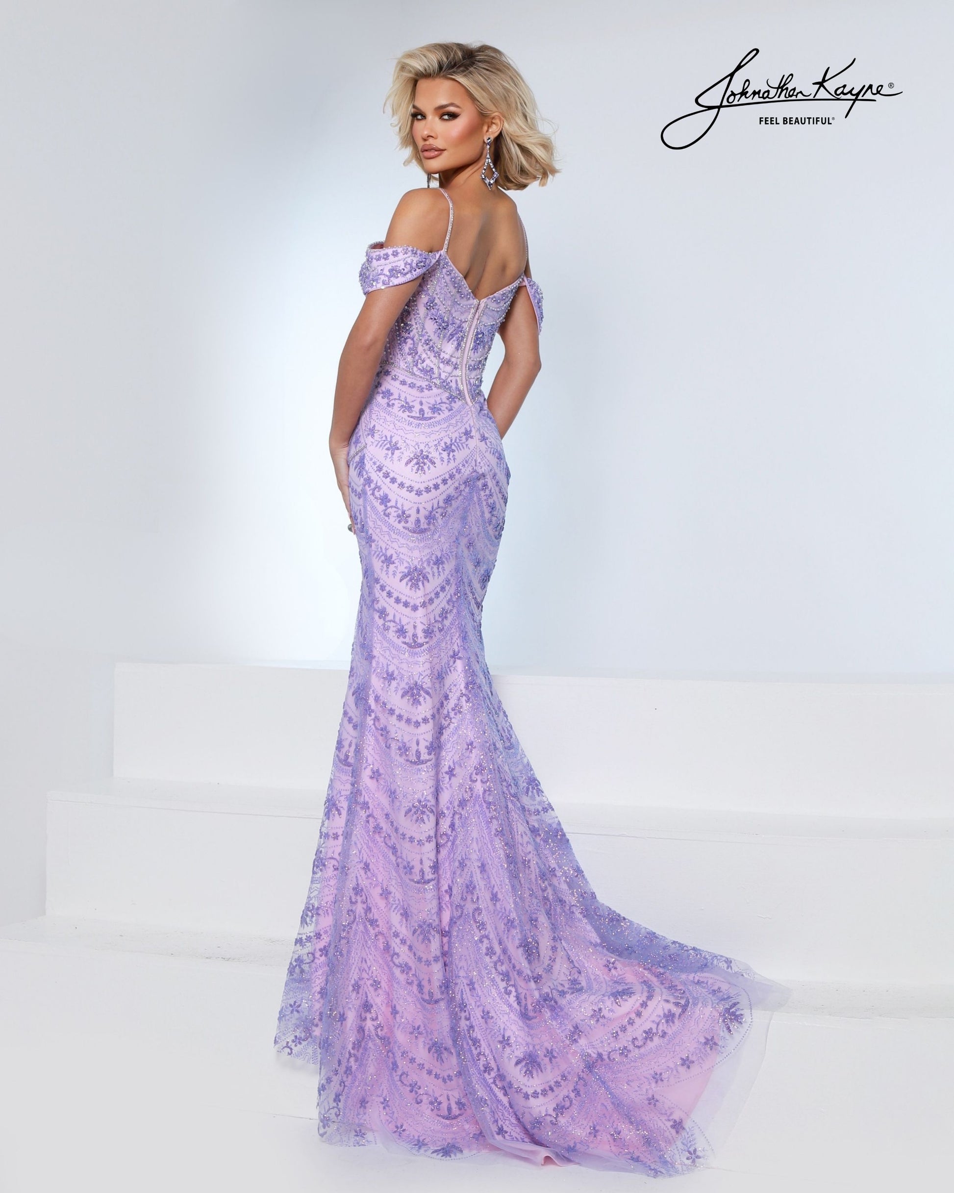 Designer: Johnathan Kayne — Style 3273
Sparkling and eye-catching, Johnathan Kayne style 3273 is a beaded and sequin long prom dress made to catch every light in the room. This fitted pageant dress offers a glamorous, red-carpet feel that is perfect for prom, pageant, and formal events where she wants a show-stopping gown.

Sizes: 000, 00, 0, 2, 4, 6, 8, 10, 12, 14, 16
Colors: Pink/Powder Blue, Lilac