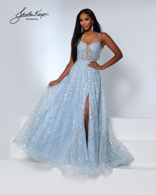 Johnathan Kayne 3277 Beaded Sequin Prom Dress