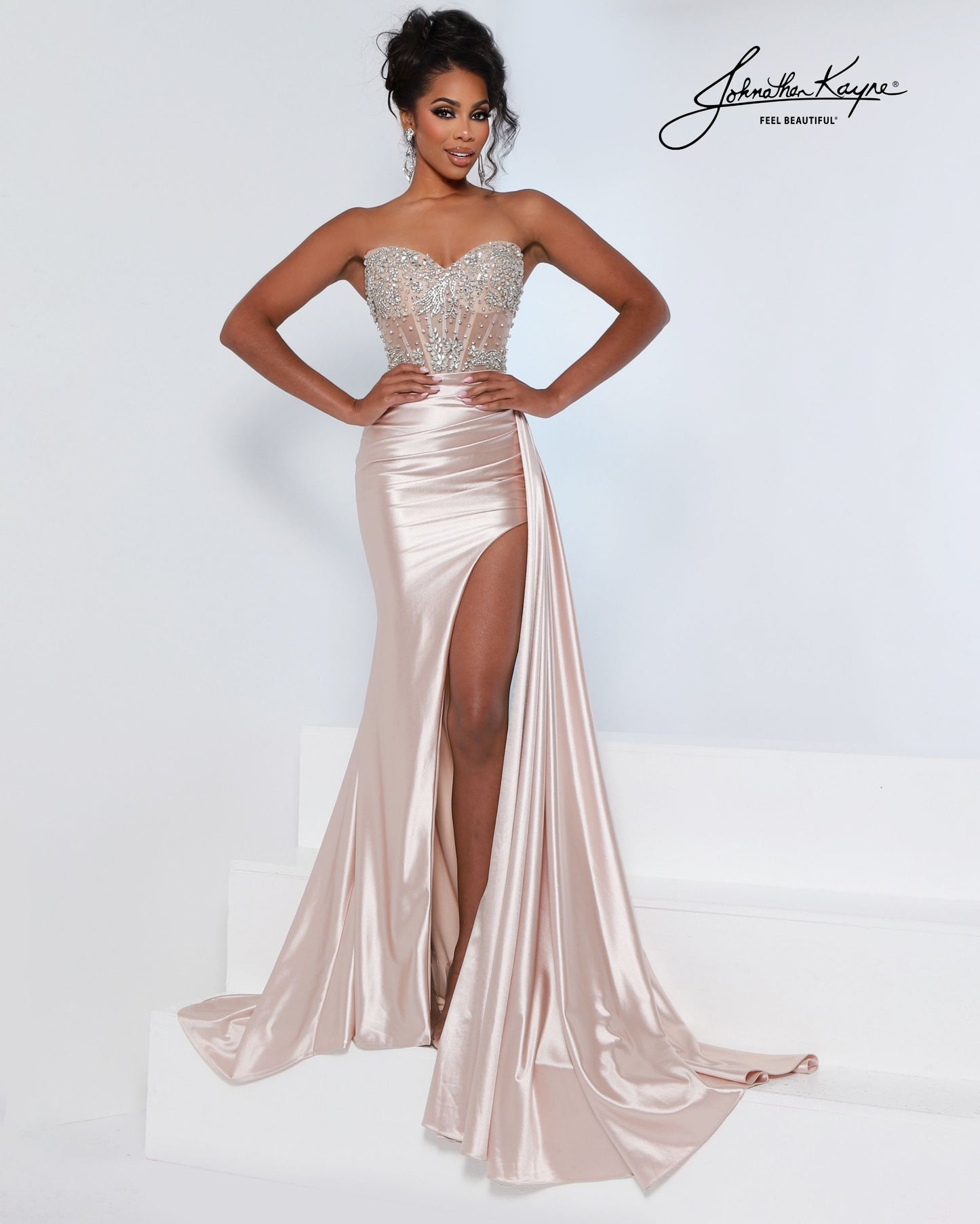 Johnathan Kayne 3280 Stretch Knit Prom Dress