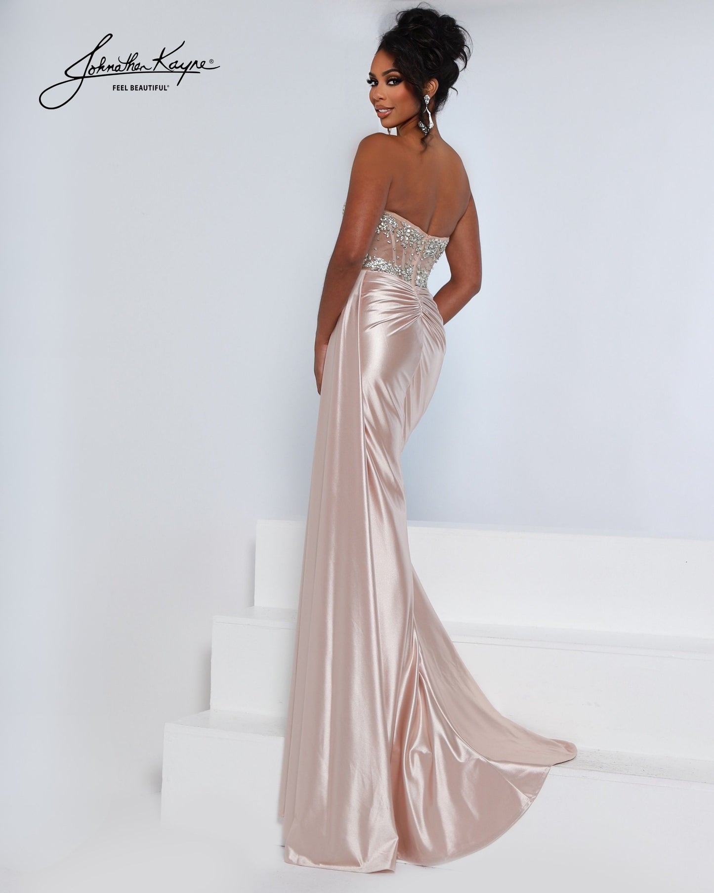 Johnathan Kayne 3280 Stretch Knit Prom Dress