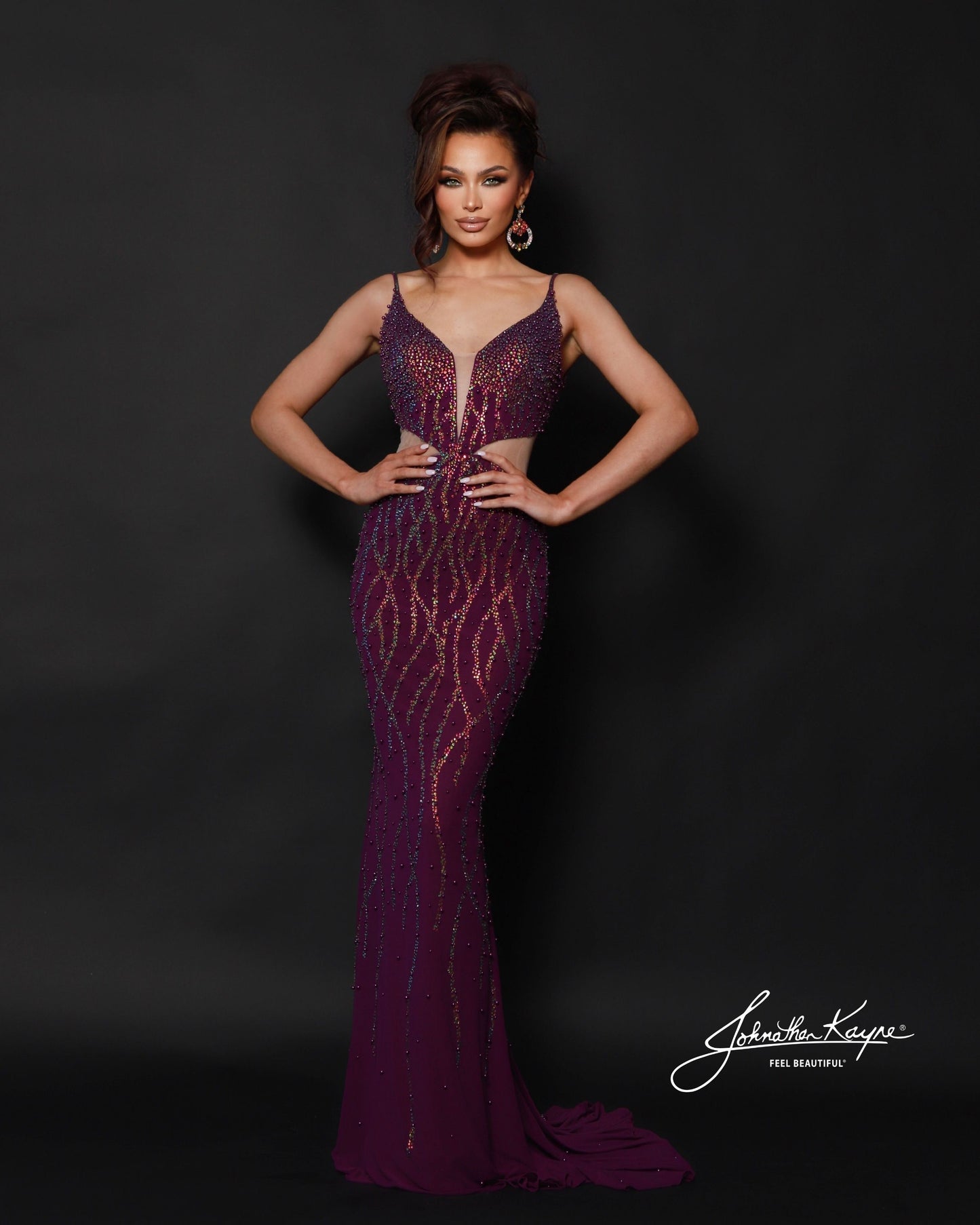 Johnathan Kayne 3283 Stretch Knit Prom Dress