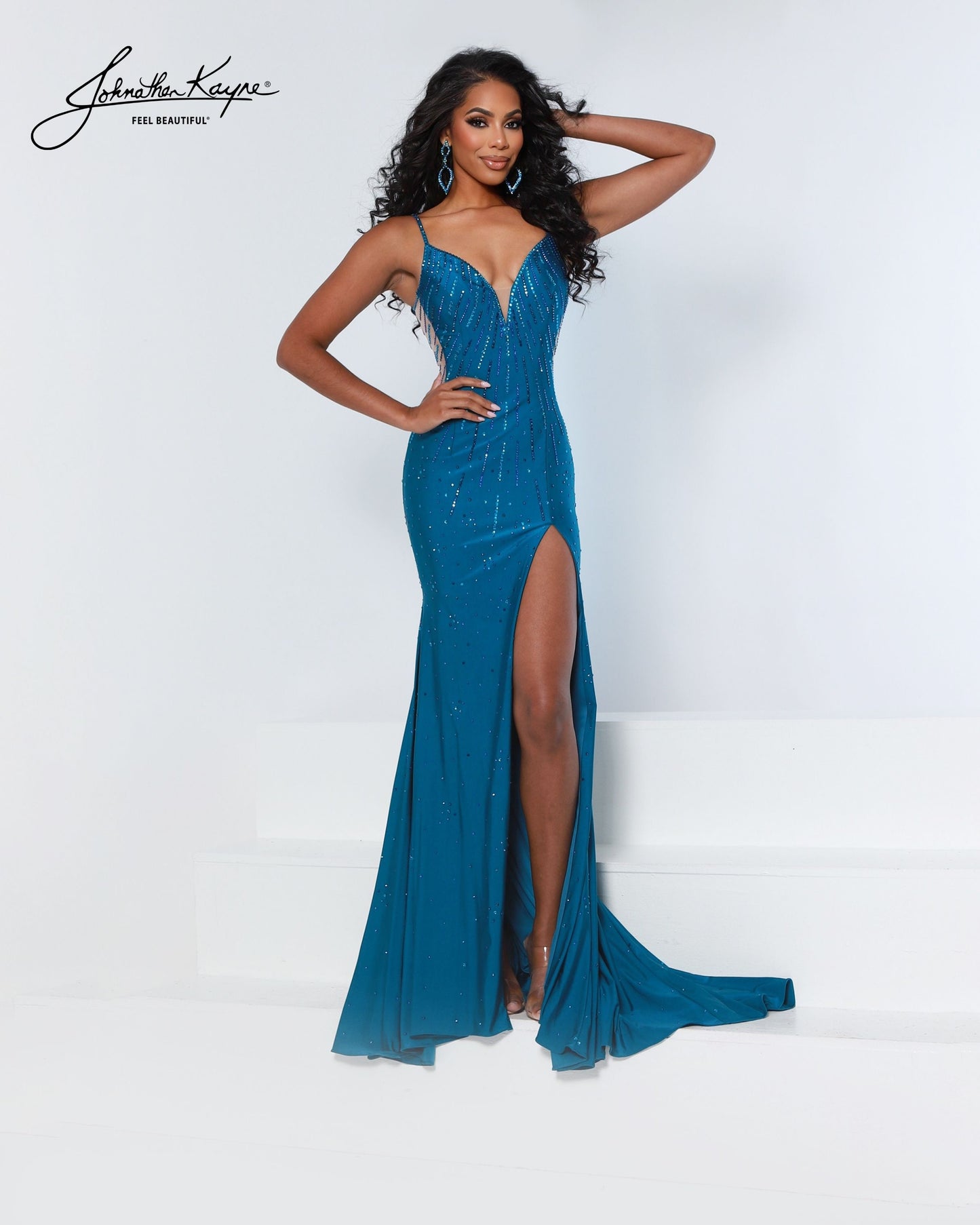 Johnathan Kayne 3288 Stretch Knit Prom Dress
