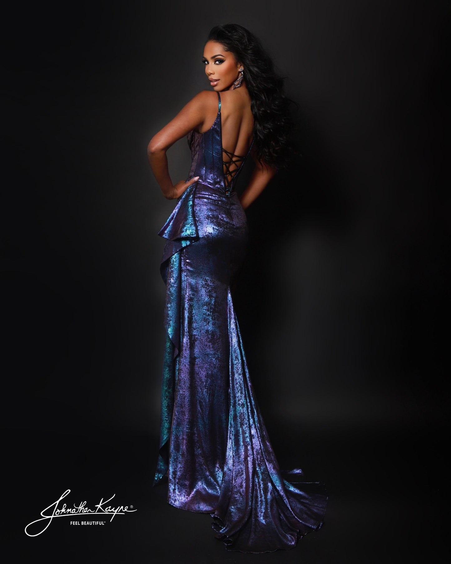 Johnathan Kayne 3289 Flowy Pageant Evening Dress