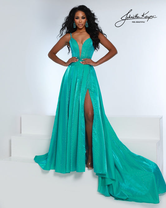 Johnathan Kayne 3293 Fitted Jersey Prom Dress