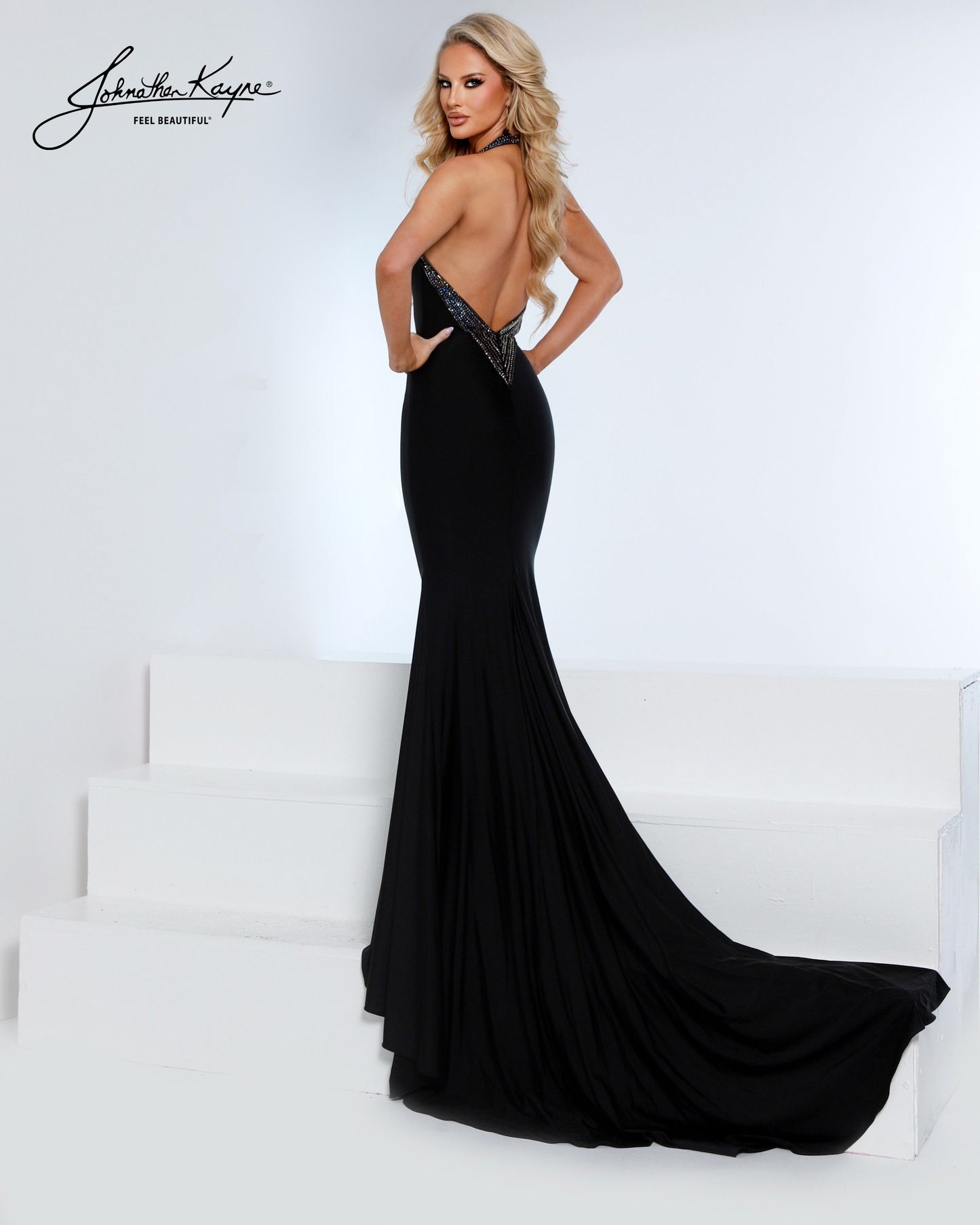 Johnathan Kayne 3298 Stretch Knit Prom Dress