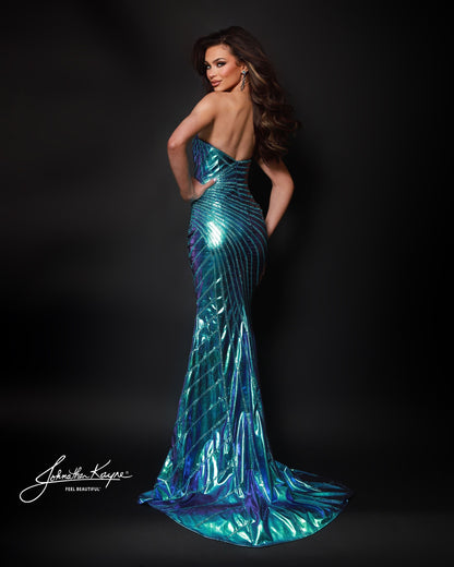 Johnathan Kayne 3308 Fitted Jersey Prom Dress