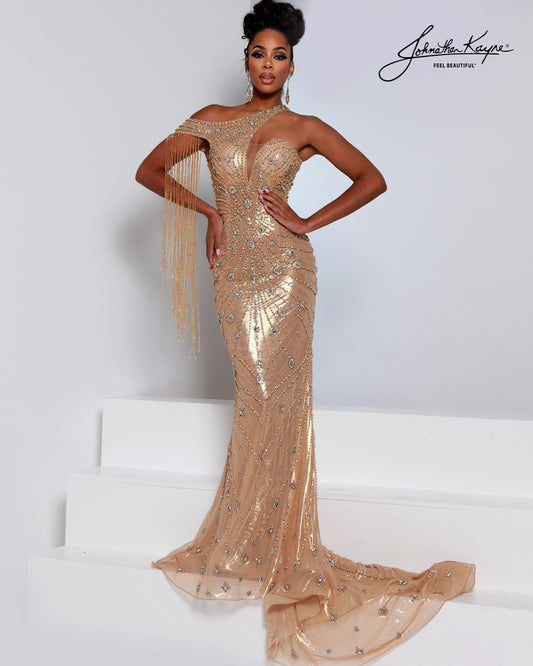 Johnathan Kayne 3320 Stretch Knit Prom Dress