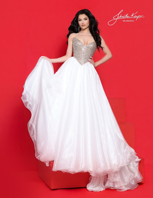 Johnathan Kayne 3325 Pageant Dress Crystal A line