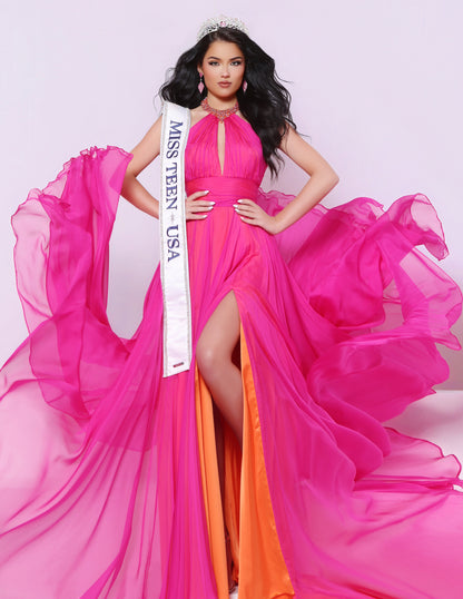 Johnathan Kayne 3329 A Line Pageant Dress Halter