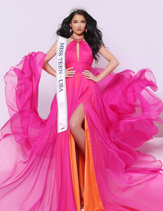 Johnathan Kayne 3329 A Line Pageant Dress Halter