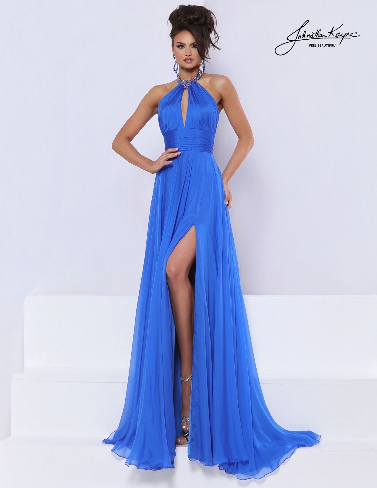 Johnathan Kayne 3329 A Line Pageant Dress Halter