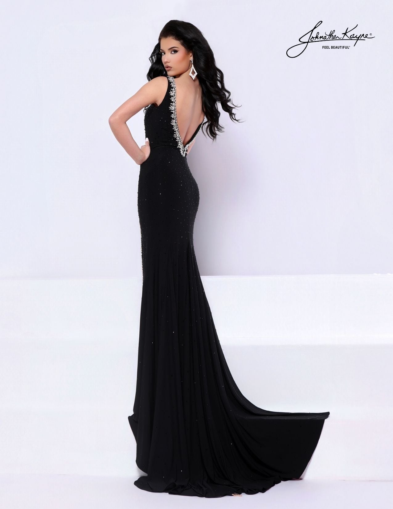 Johnathan Kayne 3336 Backless Formal Dress Pageant