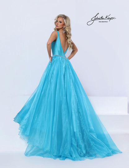 Johnathan Kayne 3341 Pageant Dress Cape Ballgown