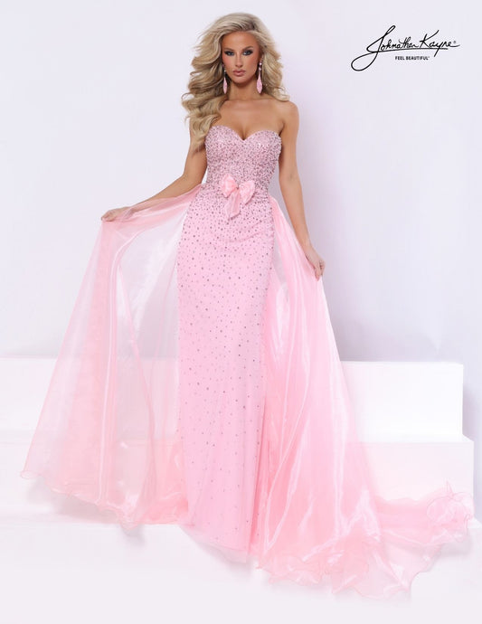 Johnathan Kayne 3356 Pageant Dress Bow Overskirt