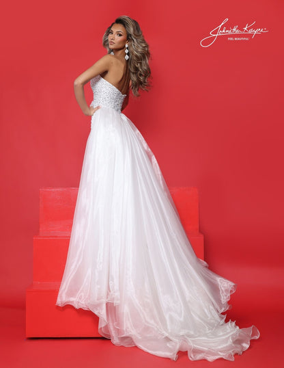 Johnathan Kayne 3356 Pageant Dress Bow Overskirt
