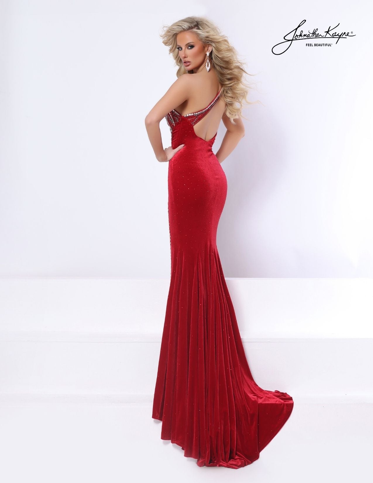 Johnathan Kayne 3366 Velvet Pageant Dress Cape
