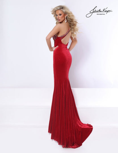 Johnathan Kayne 3366 Velvet Pageant Dress Cape