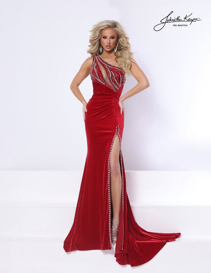 Johnathan Kayne 3366 Velvet Pageant Dress Cape