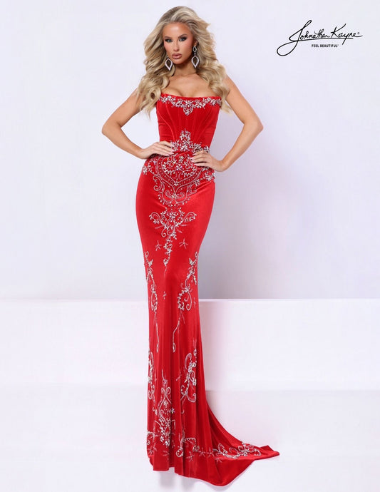 Johnathan Kayne 3368 Velvet Pageant Dress