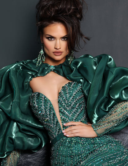 Johnathan Kayne 3378 Beaded Dress Bolero Pageant