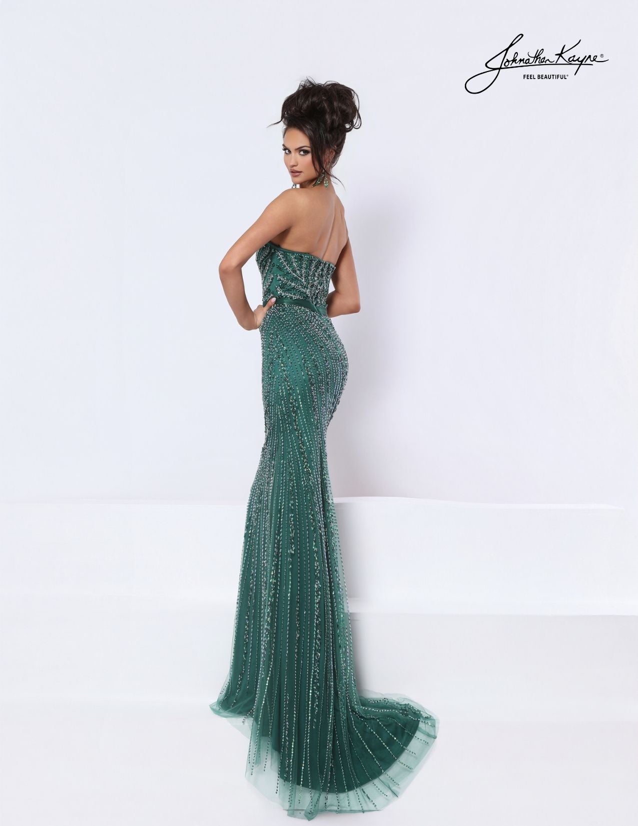 Johnathan Kayne 3378 Beaded Dress Bolero Pageant