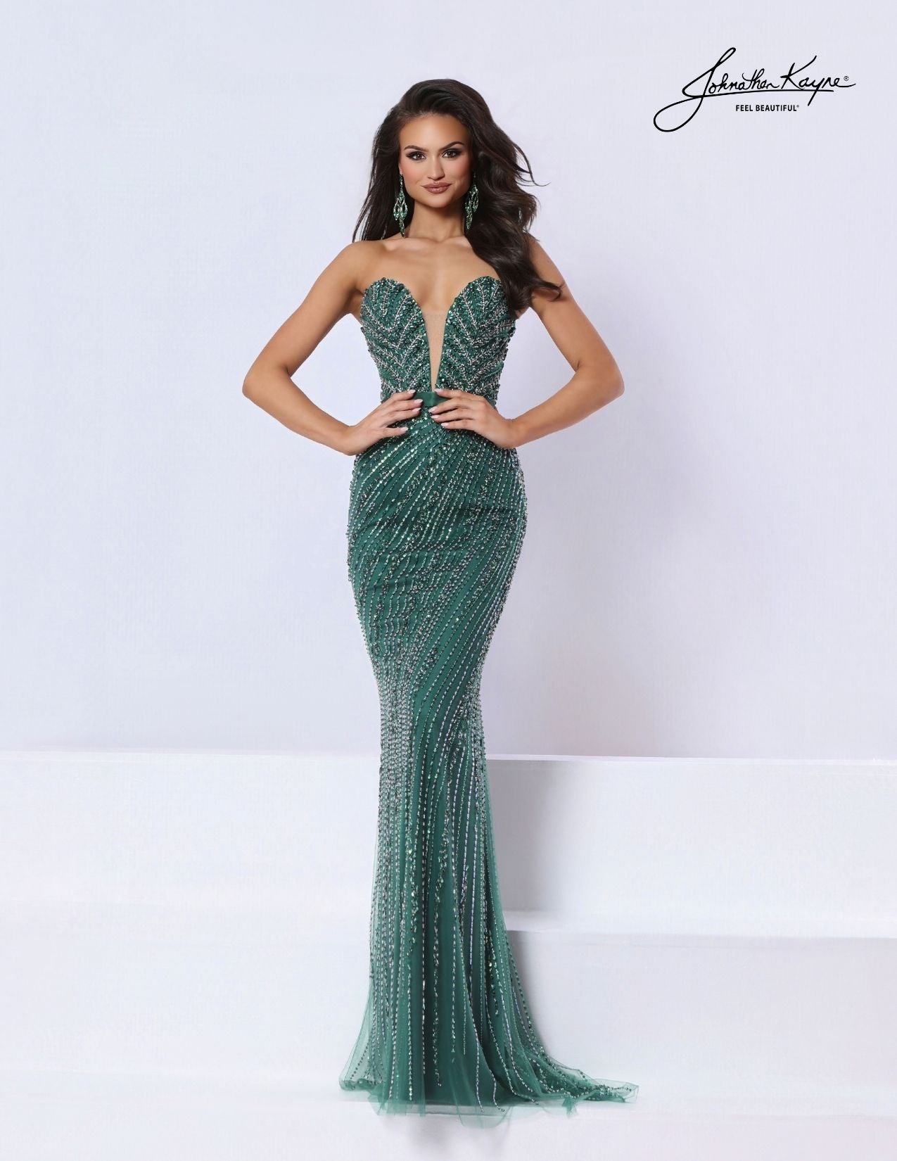 Johnathan Kayne 3378 Beaded Dress Bolero Pageant
