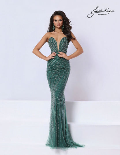 Johnathan Kayne 3378 Beaded Dress Bolero Pageant