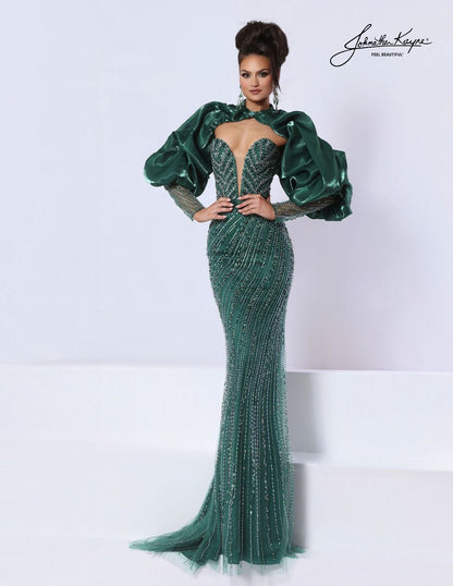 Johnathan Kayne 3378 Beaded Dress Bolero Pageant