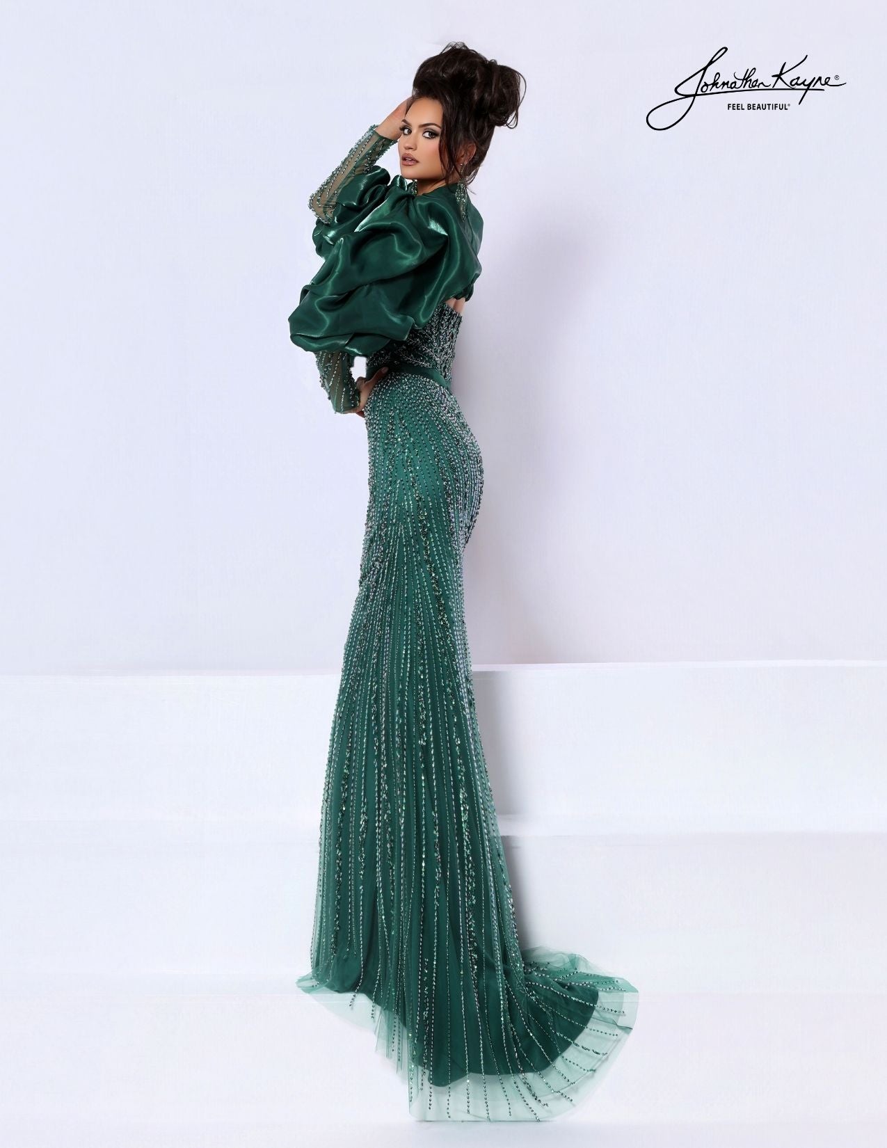 Johnathan Kayne 3378 Beaded Dress Bolero Pageant